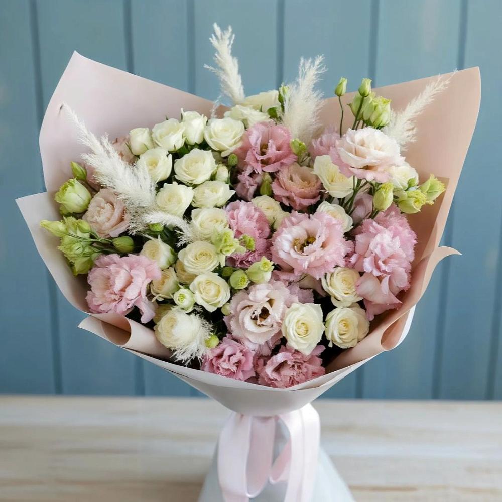 Букет цветов из: Альстромерии и Розы в Бжедуховской