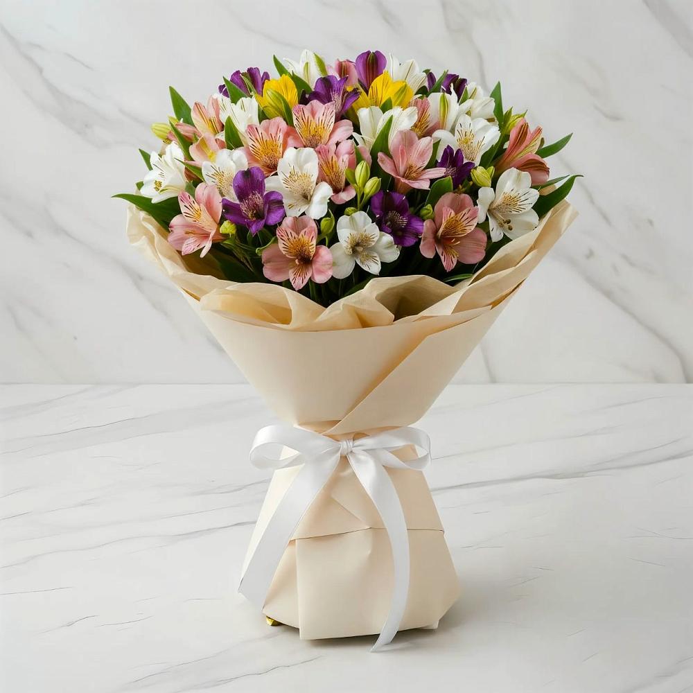 Букет цветов из: Альстромерии в Бжедуховской