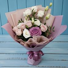 Букет цветов из:  Розы и Лизиантусы #REPLACE_PRED# Бжедуховской