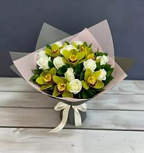 Букет цветов из:  Орхидеи и Розы #REPLACE_PRED# Бжедуховской