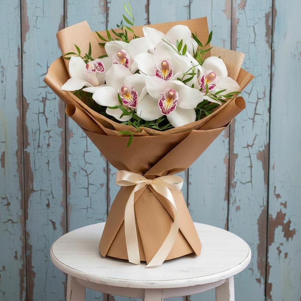 Букет цветов из: Орхидеи и Розы в Бжедуховской