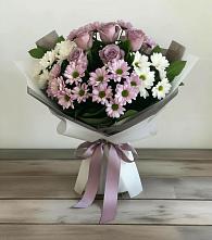 Букет цветов из:  Хризантемы и Розы в Бжедуховской