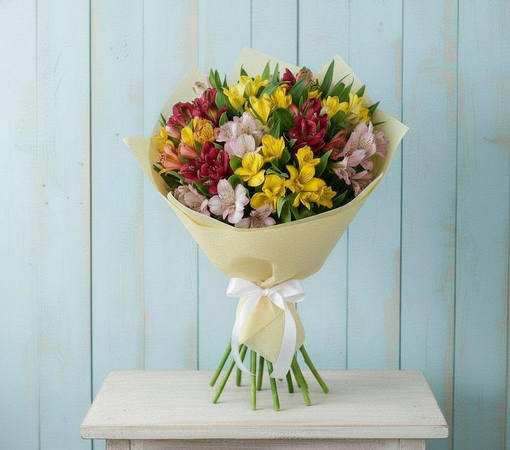 Букет цветов из: Альстромерии в Бжедуховской