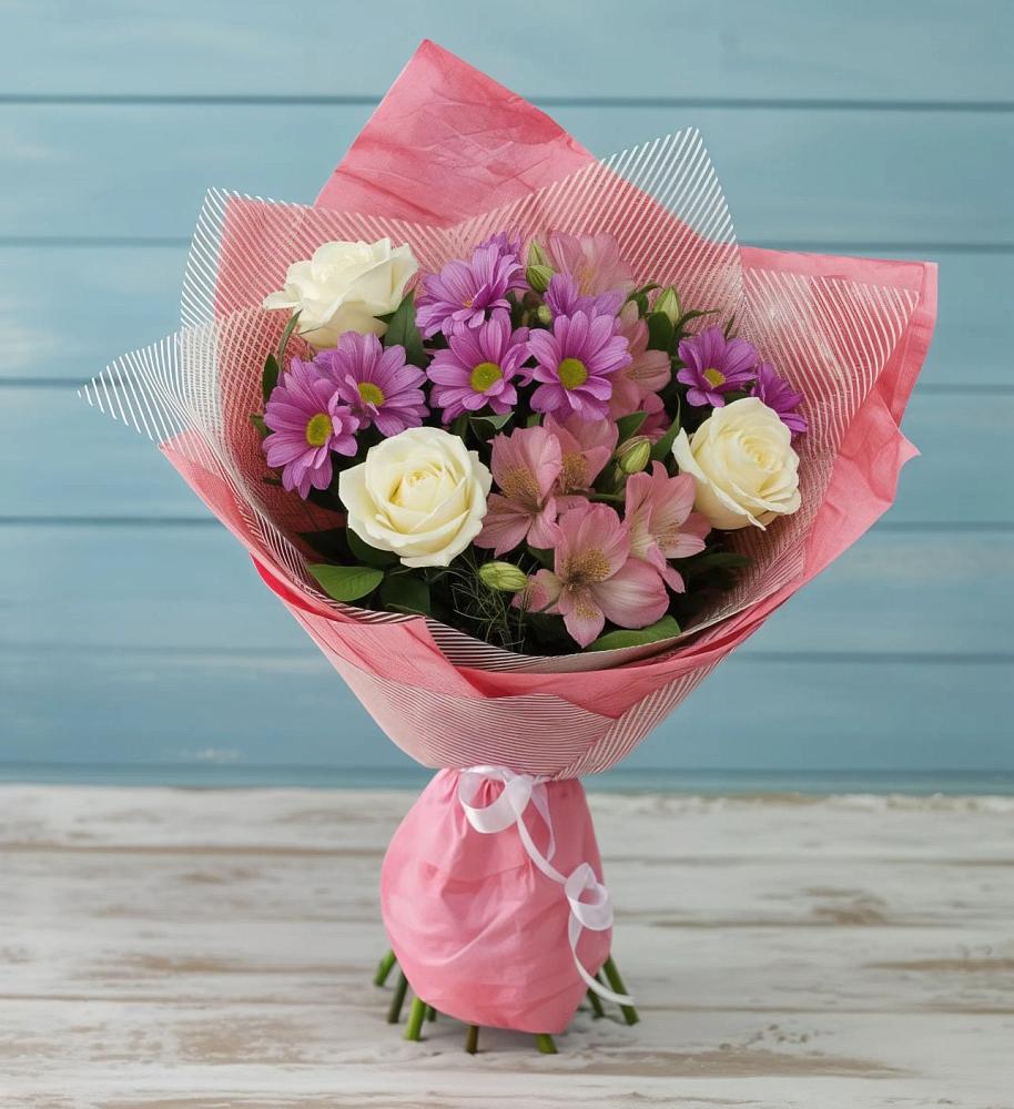 Букет цветов из: Герберы в Бжедуховской