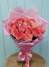 Букет 15 Розовых роз Равель в Бжедуховской