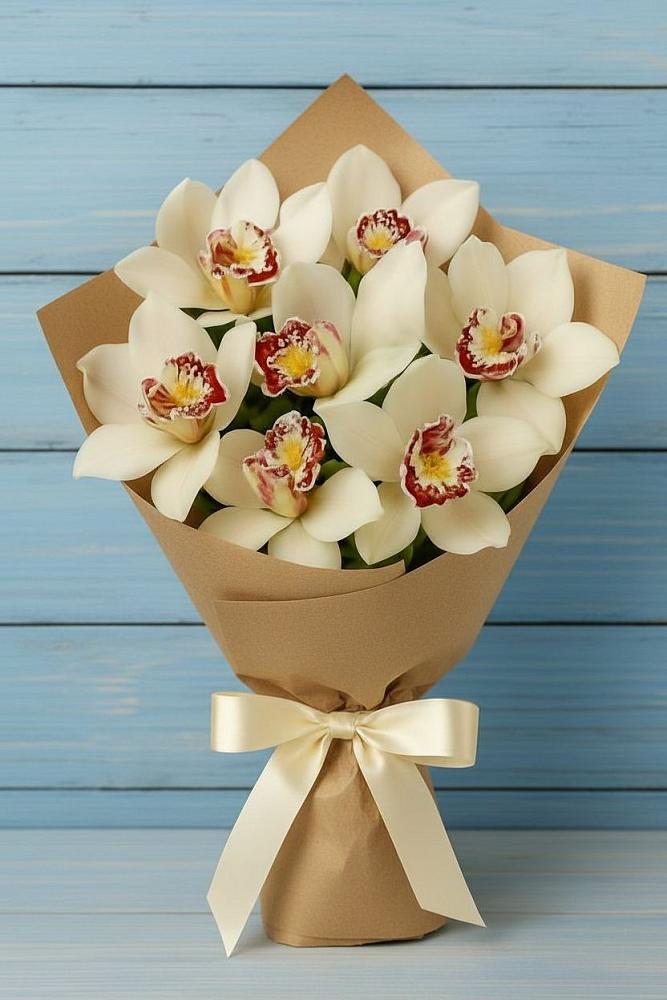 Букет цветов из: Орхидеи и Розы в Бжедуховской