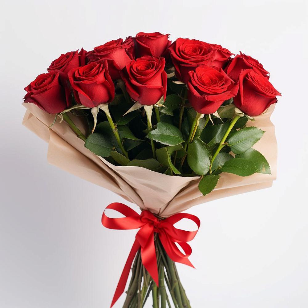 Букет 11 Красных роз Эдлесс Лав в Бжедуховской