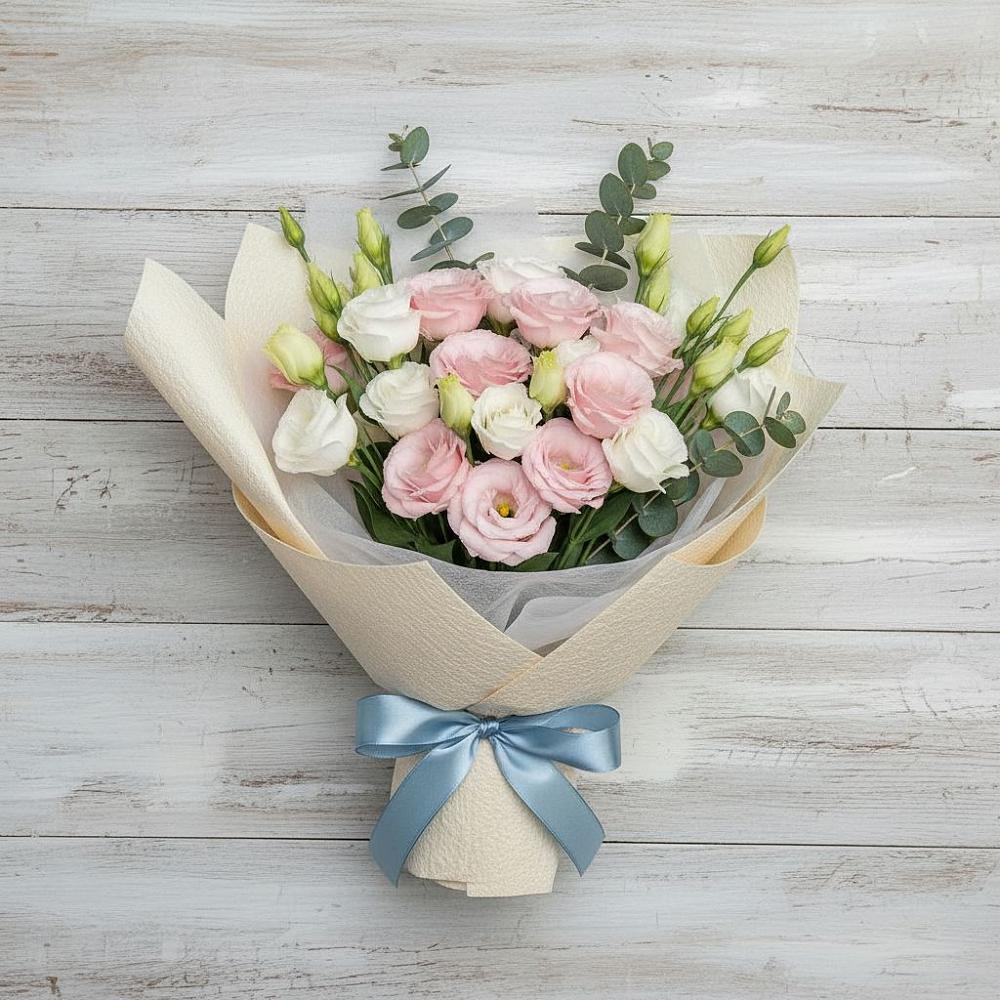 Букет цветов из: Лизиантусы в Бжедуховской